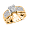 14K Yellow Gold Princess Cut Diamond H-I I2-I3 Ring 5.60 Grams 1.10 ctw - Sticky add to cart bar