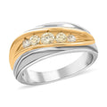 14K White and Yellow Gold Diamond H-I SI1-SI2 Ring 8.50 Grams 0.50 ctw - Sticky add to cart bar