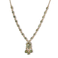 Tanzanian Natural Green Apatite and White Zircon Necklace 18 Inches in Vermeil Yellow Gold Over Sterling Silver 4.50 ctw - Sticky add to cart bar