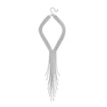 Austrian Crystal Multi-Chain Knotted Lariat Necklace in Silvertone 18-21 Inches - Sticky add to cart bar