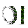 Chrome Diopside Hoop Earrings in Platinum Over Sterling Silver 4.50 ctw - Sticky add to cart bar