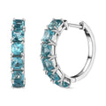 Chrome Diopside Hoop Earrings in Platinum Over Sterling Silver 4.50 ctw - Sticky add to cart bar