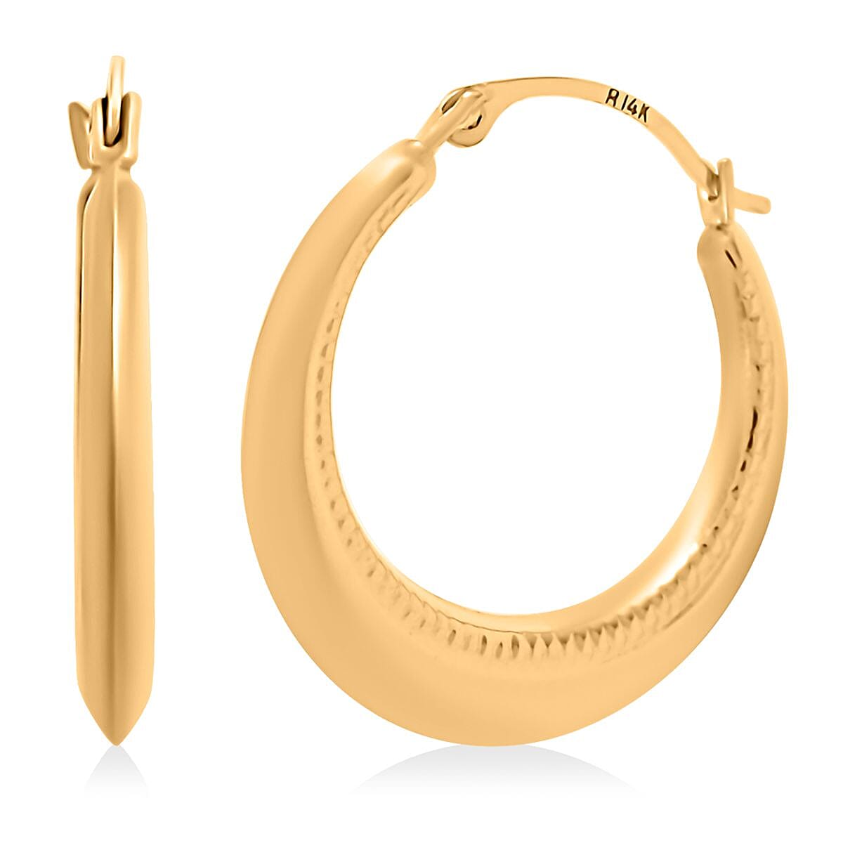 14K YG Hoop Earrings
