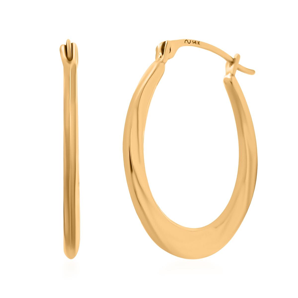 JCK Golden Deal 14K Yellow Gold Hoop Earrings