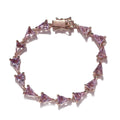 AAA Rose De France Amethyst Bracelet in Vermeil Rose Gold Over Sterling Silver (6.50 In) 13.15 ctw - Sticky add to cart bar