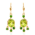 Premium Peridot and Chrome Diopside Lever Back Earrings in Vermeil Yellow Gold Over Sterling Silver 6.15 ctw - Sticky add to cart bar