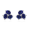 Tanzanite Stud Earrings in Platinum Over Sterling Silver 1.10 ctw - Sticky add to cart bar