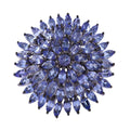 Tanzanite Floral Ring in Platinum Over Sterling Silver (Del. in 7-10 Days) 6.00 ctw - Sticky add to cart bar