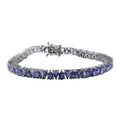 Tanzanite Tennis Bracelet in Platinum Over Sterling Silver (6.50 In) 7.85 ctw - Sticky add to cart bar