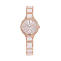 Strada Austrian Crystal Japanese Movement Watch in Rosetone