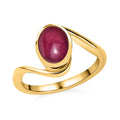 African Ruby 2.15 ctw Solitaire Ring in Vermeil Yellow Gold Over Sterling Silver (Size 11.5) - Sticky add to cart bar