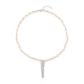 Simulated Diamond and Multi Gemstone Necklace 20-22 Inches in Dualtone 3.00 ctw - Sticky add to cart bar