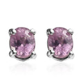 D'Joy Narsipatnam Purple Spinel Stud Earrings in Platinum Over Sterling Silver 0.35 ctw - Sticky add to cart bar