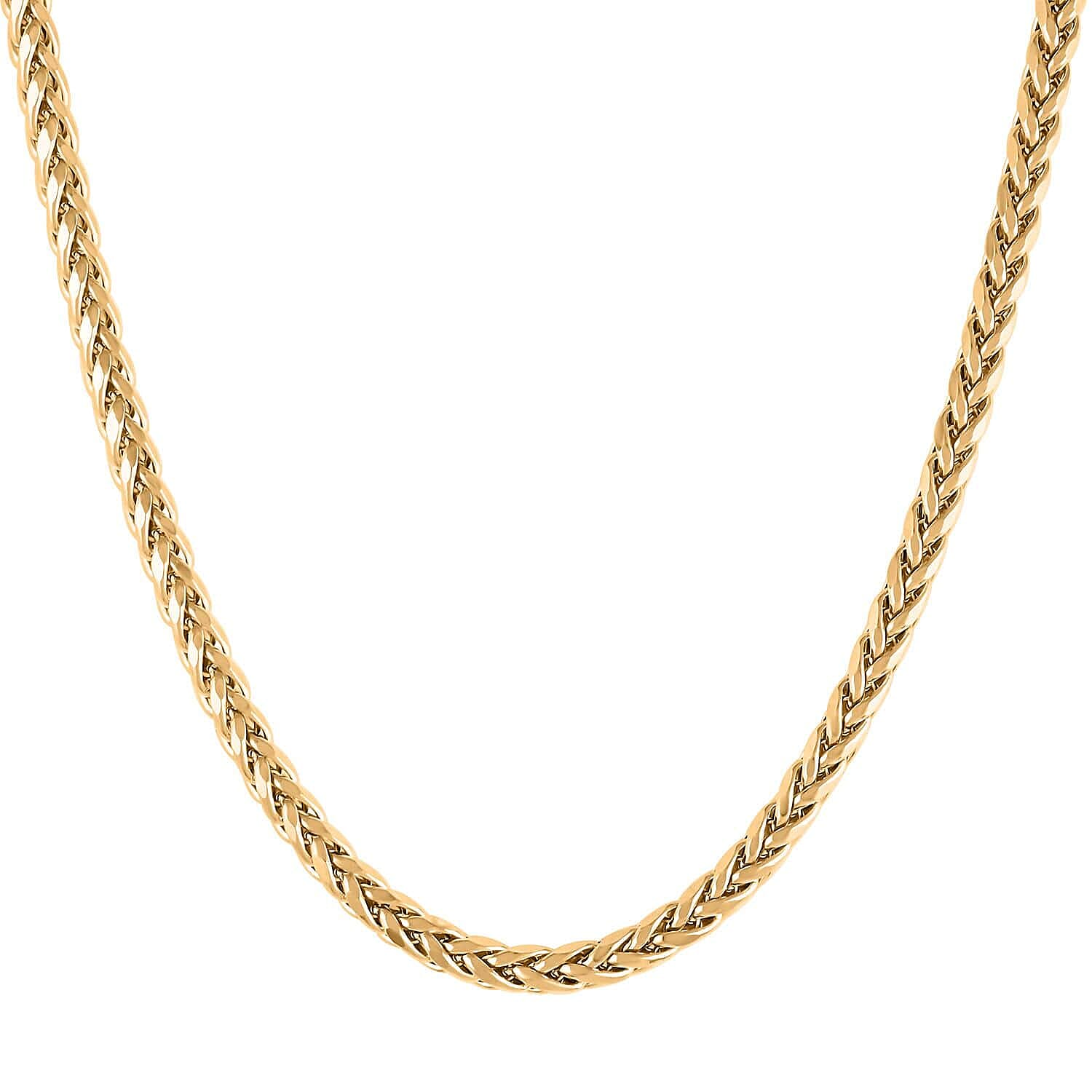 10K Yellow Gold 4mm Palma Chain Necklace 22 Inches 13.10 Grams