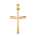 Made in America 10K Yellow Gold 18.45x29.20mm Cross Pendant 1 Grams - Sticky add to cart bar