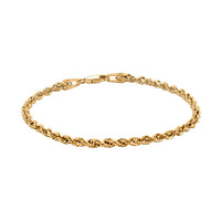 10K Yellow Gold 3mm Rope Bracelet (7.50 In) 1.90 Grams