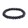 Shungite Roundel Beaded Stretch Bracelet 95.00 ctw - Sticky add to cart bar