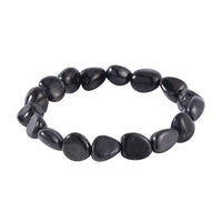 Shungite Tumbled Beaded Stretch Bracelet 85.00 ctw