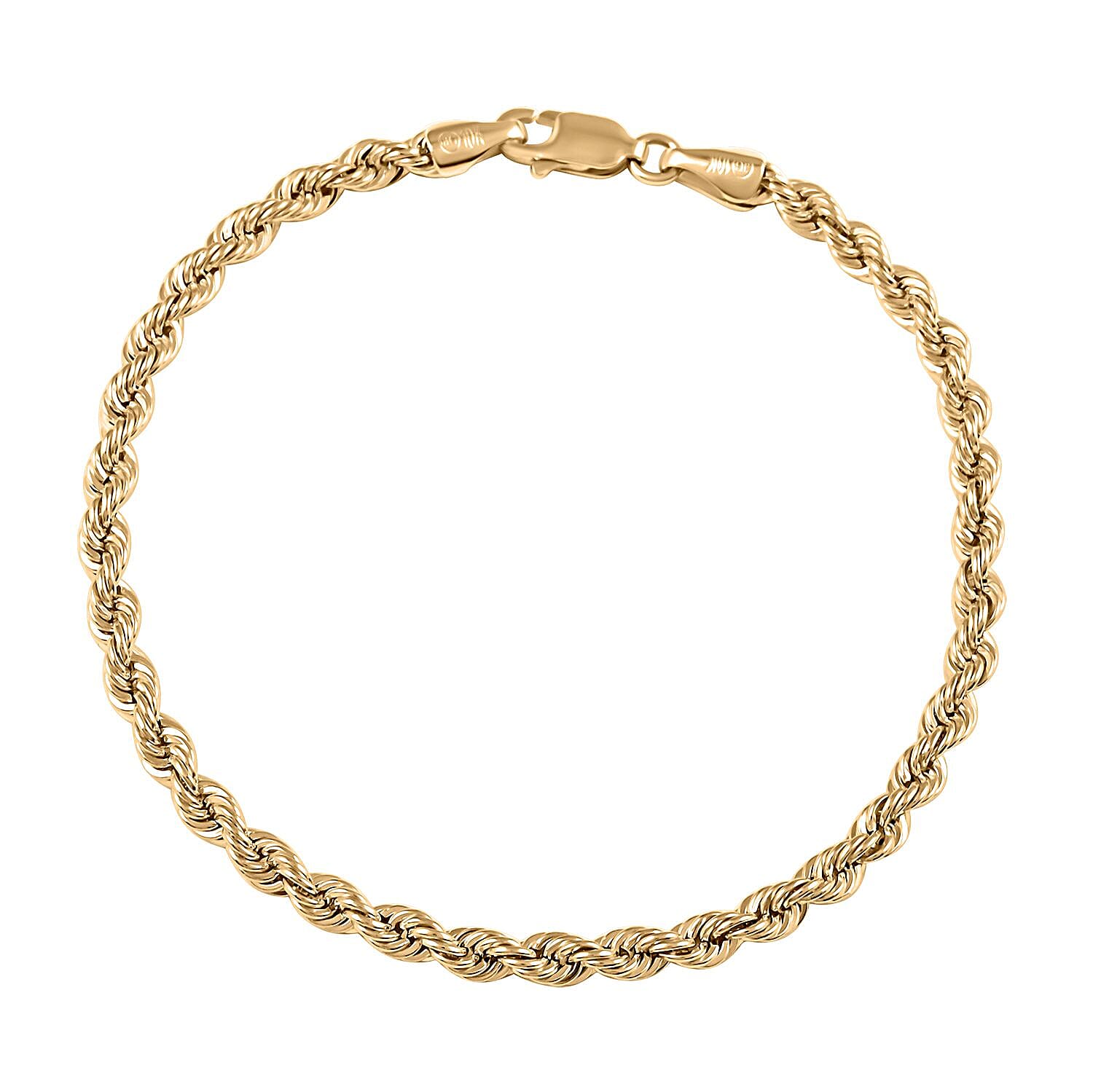 10K Yellow Gold 5mm Rope Bracelet (8.00 In) 4.20 Grams