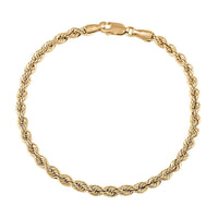 10K Yellow Gold 5mm Rope Bracelet (8.00 In) 4.20 Grams