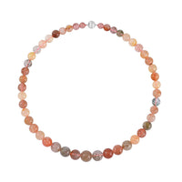 Multi Rutilated Quartz Beaded Necklace 20 Inches in Rhodium Over Sterling Silver 450.00 ctw