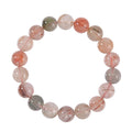 Multi Rutilated Quartz Beaded Stretch Bracelet 175.00 ctw - Sticky add to cart bar