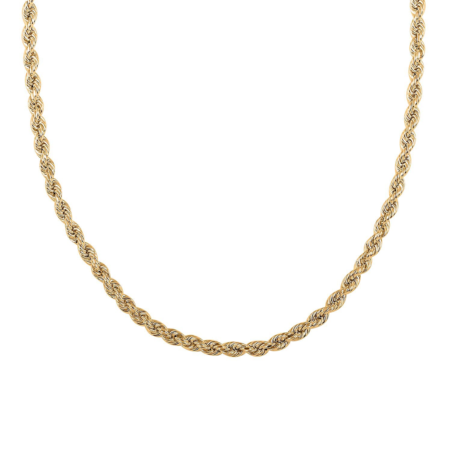 10K Yellow Gold 5.5mm Rope Necklace 26 Inches 16.10 Grams