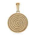 Luxoro 10K Yellow Gold Rope Chain Texture Pendant 1.30 Grams - Sticky add to cart bar