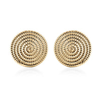 Luxoro 10K Yellow Gold Rope Chain Texture Earrings 1.80 Grams