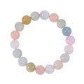 Pink Morganite, Aquamarine, Heliodor Beaded Stretch Bracelet 190.00 ctw - Sticky add to cart bar