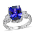 Rhapsody 950 Platinum AAAA Tanzanite and E-F VS2 Diamond Ring (Size 6.0) 5.50 Grams 4.10 ctw (Del. in 15-20 Days) - Sticky add to cart bar