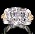 Fathers Day Deal 10K White Gold Diamond Men's Ring (Size 9.0) (10.90 g) (Del. in 7-10 Days) 1.50 ctw - Sticky add to cart bar