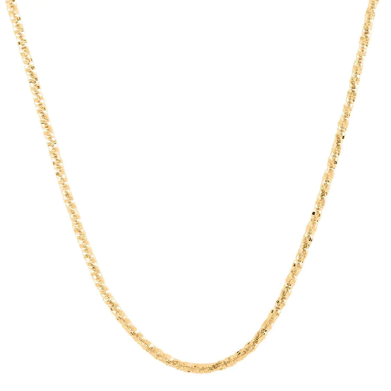 14K Yellow Gold Sparkle Chain Necklace, Gold Chain Necklace, Gold Necklace, 18 Inch Chain Necklace 2.80 Grams