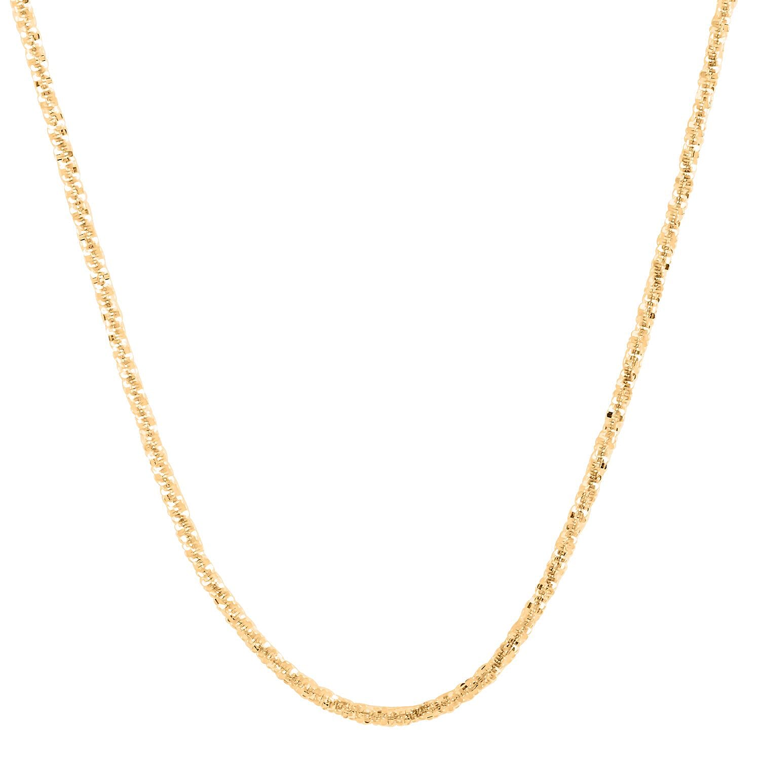 14K Yellow Gold 1.50mm Sparkle Chain Necklace 24 Inches 2.30 Grams