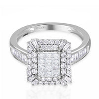 14K White Gold Diamond I1 Ring (Size 10.0) 0.53 ctw