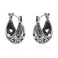 Bali Legacy Sterling Silver Hoop Earrings 5.25 Grams
