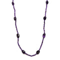 African Amethyst 67.00 ctw Beaded Station Necklace in Sterling Silver - Sticky add to cart bar