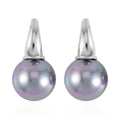 White Shell Pearl Earrings in Silvertone - Sticky add to cart bar