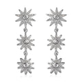 White Zircon Celestial Suns Drop Earrings in Platinum Over Sterling Silver 1.25 ctw - Sticky add to cart bar