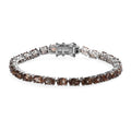 Premium Jenipapo Andalusite Tennis Bracelet in Platinum Over Sterling Silver (6.50 In) 12.15 ctw - Sticky add to cart bar