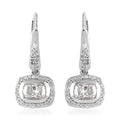 Moissanite Lever Back Earrings in Platinum Over Sterling Silver 2.00 ctw - Sticky add to cart bar
