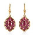 Niassa Ruby (FF) Lever Back Earrings in Vermeil Yellow Gold Over Sterling Silver 7.10 ctw - Sticky add to cart bar