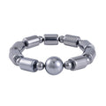 Terahertz Beaded Stretch Bracelet with Buddha Charm 85.00 ctw - Sticky add to cart bar