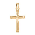 10K Yellow Gold 14.35 x 24.65mm Cross Pendant - Sticky add to cart bar