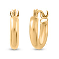14K Yellow Gold 2x10mm Hoop Earrings - Sticky add to cart bar