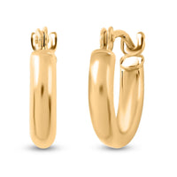 14K Yellow Gold 2x10mm Hoop Earrings