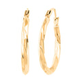 14K Yellow Gold Swirl Hoop Earrings - Sticky add to cart bar