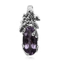 Bali Legacy AAA Rose De France Amethyst Dragonfly and Floral Pendant in Sterling Silver 8.60 ctw - Sticky add to cart bar