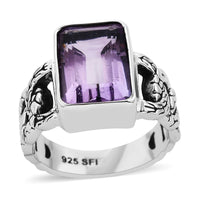 Bali Legacy AAA Rose De France Amethyst Ring in Sterling Silver (Size 10.0) 7.40 ctw