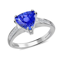 Certified and Appraised Rhapsody 950 Platinum AAAA Tanzanite and E-F VS Diamond Ring 5.20 Grams 2.10 ctw (Del. in 7-10 Days)
